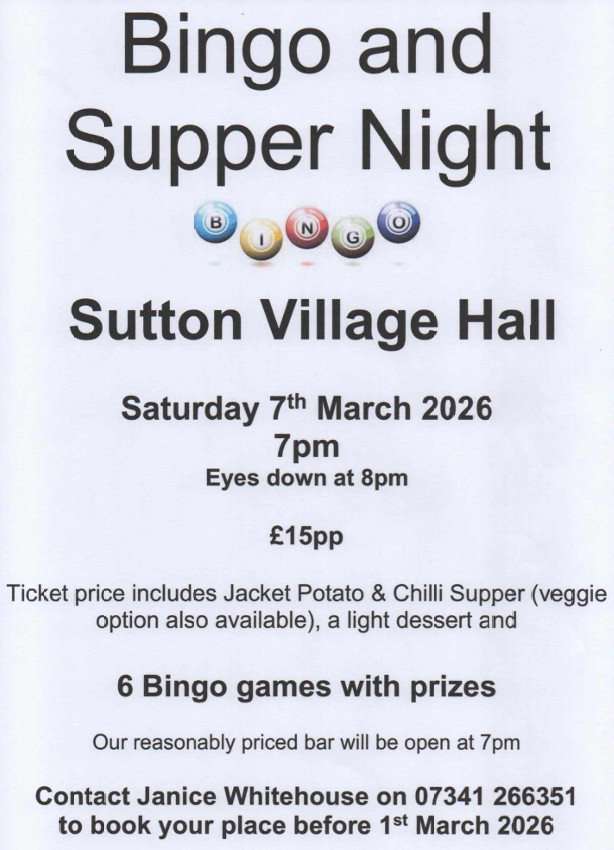 bingo and supper night